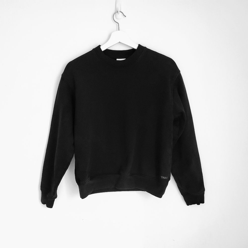 Aritizia TNA Black Sweatfleece Extrafleece Perfect Fit Sweatshirt Size XS